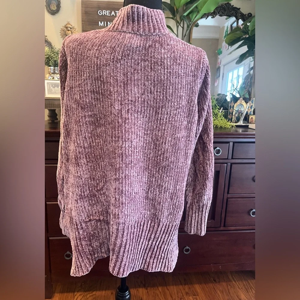 a.n.a Women's Lavender Chenille Open Cardigan - Picture 3 of 4